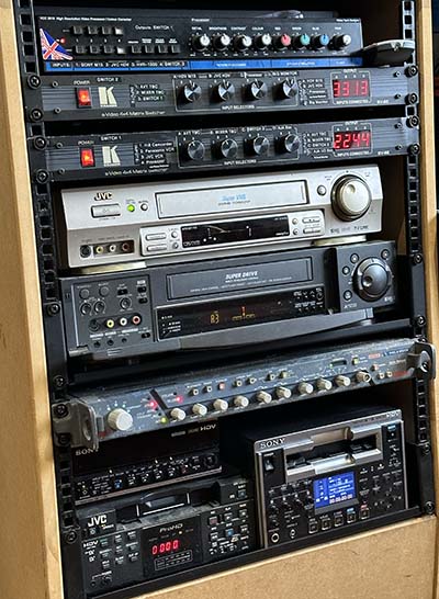 Fryfilm analog and digital video tape transfer processing rack